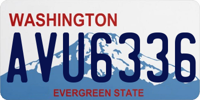 WA license plate AVU6336