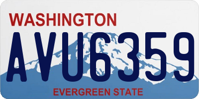 WA license plate AVU6359