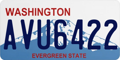 WA license plate AVU6422