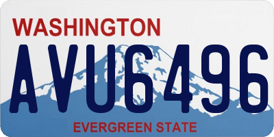 WA license plate AVU6496