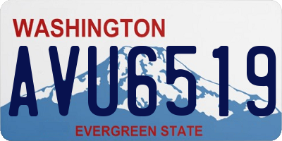 WA license plate AVU6519