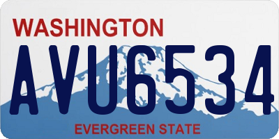 WA license plate AVU6534