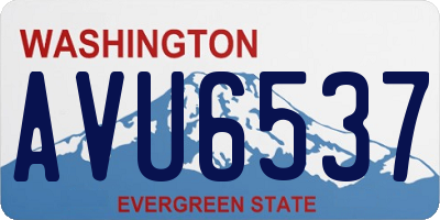 WA license plate AVU6537