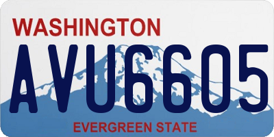 WA license plate AVU6605