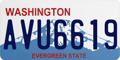 WA license plate AVU6619