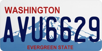 WA license plate AVU6629