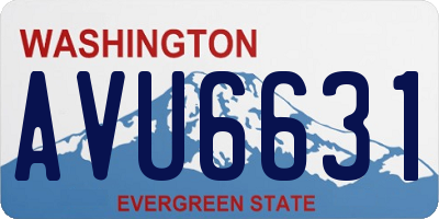 WA license plate AVU6631