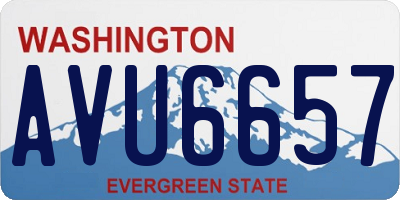 WA license plate AVU6657