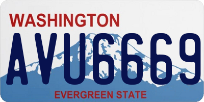 WA license plate AVU6669
