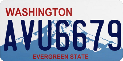 WA license plate AVU6679