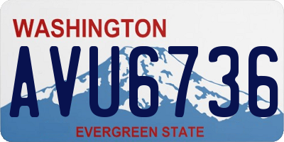 WA license plate AVU6736
