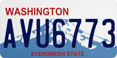 WA license plate AVU6773