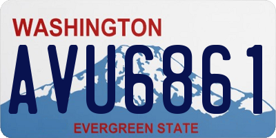 WA license plate AVU6861