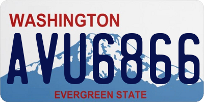 WA license plate AVU6866