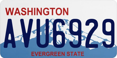 WA license plate AVU6929