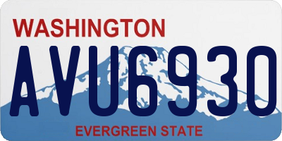 WA license plate AVU6930
