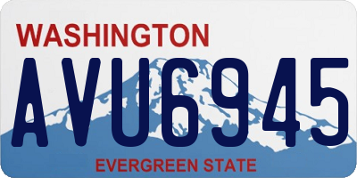 WA license plate AVU6945