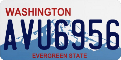 WA license plate AVU6956