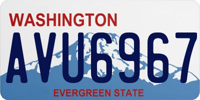 WA license plate AVU6967