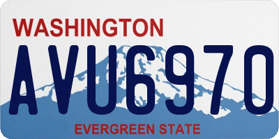 WA license plate AVU6970