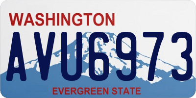 WA license plate AVU6973