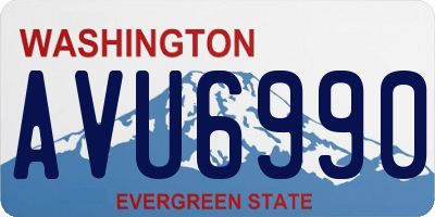 WA license plate AVU6990