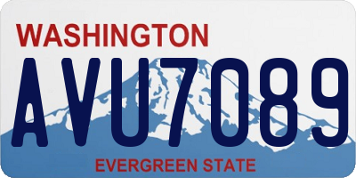 WA license plate AVU7089