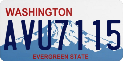 WA license plate AVU7115