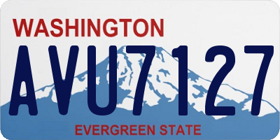 WA license plate AVU7127