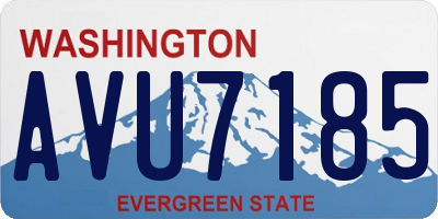 WA license plate AVU7185