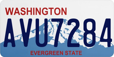 WA license plate AVU7284