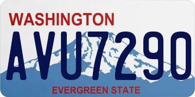 WA license plate AVU7290