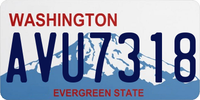 WA license plate AVU7318