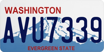 WA license plate AVU7339