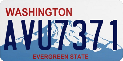 WA license plate AVU7371