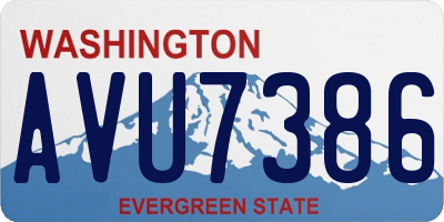 WA license plate AVU7386