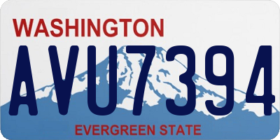 WA license plate AVU7394