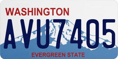 WA license plate AVU7405