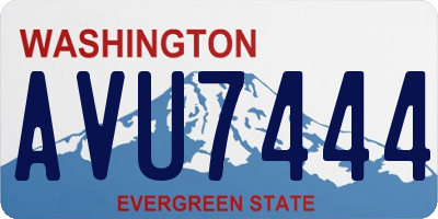 WA license plate AVU7444