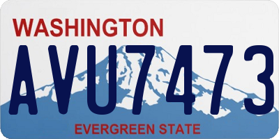 WA license plate AVU7473
