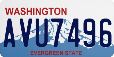 WA license plate AVU7496