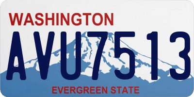 WA license plate AVU7513