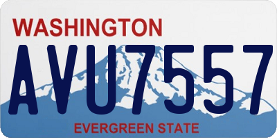 WA license plate AVU7557