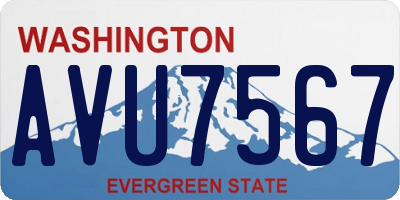 WA license plate AVU7567