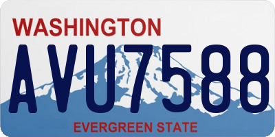 WA license plate AVU7588