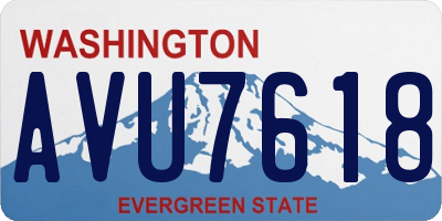 WA license plate AVU7618