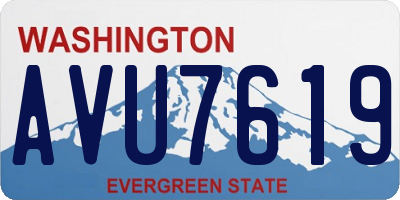 WA license plate AVU7619