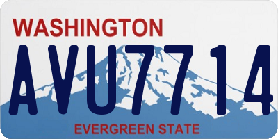 WA license plate AVU7714