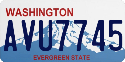 WA license plate AVU7745