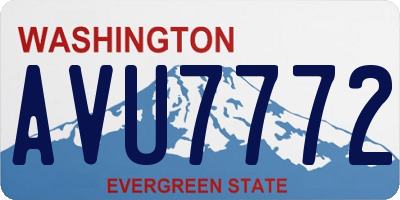 WA license plate AVU7772